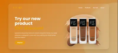 FitMe - صفحة هبوط عصرية لمنتج رياضي (Modern Fitness Landing Page)