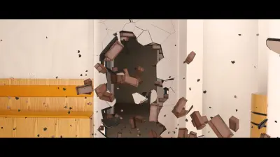 مشهد تكسير جدار