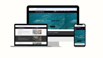 تصميم موقع فندق احترافي مع صفحة حجز وخدمات