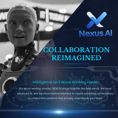 تصميم قالب عرض تقديمي احترافي NEXUS AI لتطبيقات الجيل القادم + 3 منشورات إنستغرام