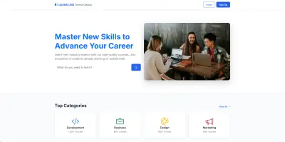 تأسيس منصة UpSkill - Learning Management System (LMS) Backend Foundation