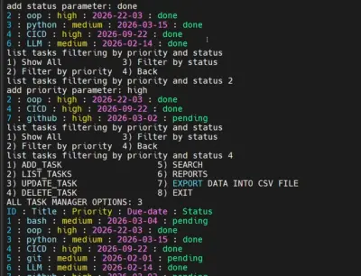 صورة العمل task manager bash script