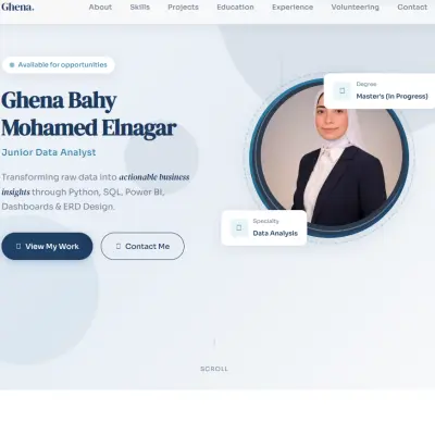 تصميم Portfolio احترافي يعرض أعمالك ومهاراتك