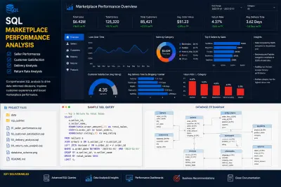تحليل بيانات منصة تجارة إلكترونية متعددة البائعين باستخدام SQL لتحسين أداء البائعين وتجربة العملاء