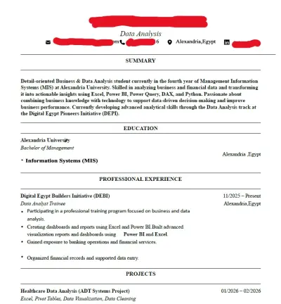 نموذج لسيرة ذاتية cv