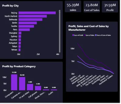 تحليل بيانات البيع والارباح