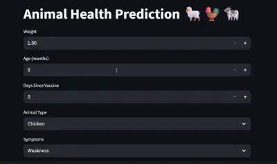 نظام التنبؤ الذكي لصحة الماشية