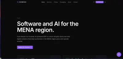 تطوير وإطلاق المنصة الرقمية لشركة Nomeda Tech Solutions