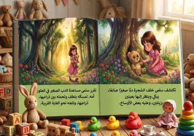 تصميم قصص أطفال جذابة تعليمية (نموذج: سلمى والدب الصغير)