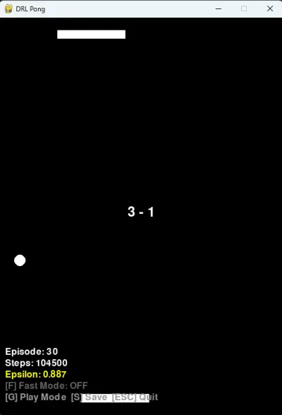 تطوير وكيل ذكي للعبة Pong باستخدام التعلم المعزز العميق (Deep Reinforcement Learning)