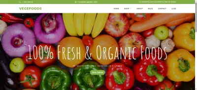 تصميم Landing Page لمتجر خضروات وفواكه عضوية باستخدام HTML و CSS