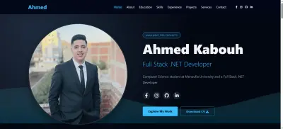 تصميم وتطوير موقع Portfolio لعرض المهارات والمشاريع