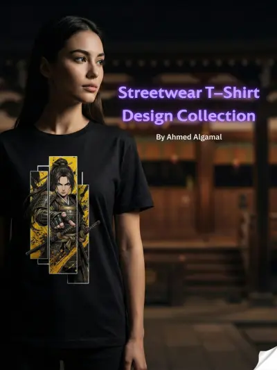 تصميم مجموعة تيشيرتات وملابس عصرية (ستريت وير) | Streetwear T-Shirt Design Collection