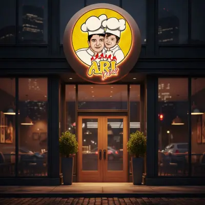 تصميم شعار "ARI Kebap" المرسوم يدوياً: تجسيد للأصالة والجودة بلمسة فنية فريدة