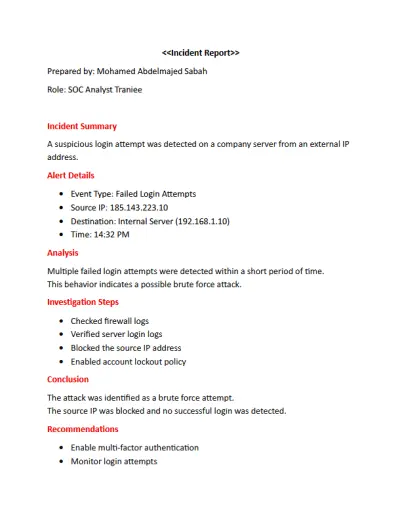 Task Title: Investigation of Suspicious Login Attempts