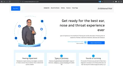 تطوير موقع متكامل لإدارة عيادة طبية باستخدام /JS/HTML/CSS وWordPress وPHP