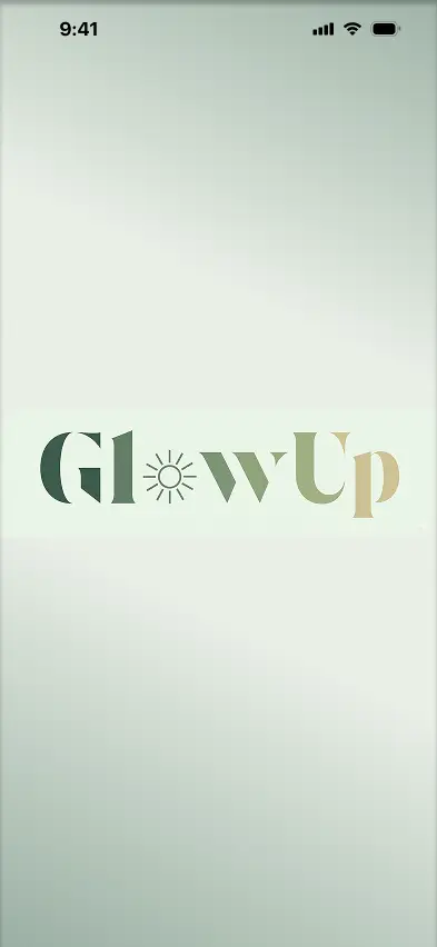 تصميم بصرى لصفحات الترحيب لموقع Glow Up