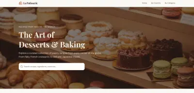 موقع ويب لعرض وصفات الحلويات والمخبوزات