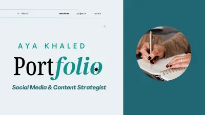 تصميم وبناء ملف أعمال (Portfolio) احترافي لخبيرة صناعة محتوى