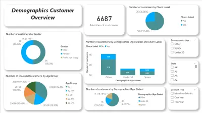 تحليل عوامل فقدان العملاء Customer Churn Analysis Dashboard