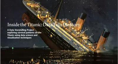 عرض تقديمي لتحليل بيانات تايتانيك Titanic Data Storytelling Presentation