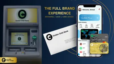 تصميم شعار وهوية بصرية لبنك | Golden Orbit Bank
