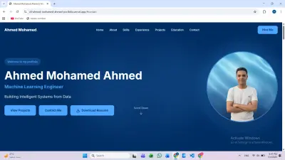 بورتفوليو احترافي لمهندس ذكاء اصطناعي