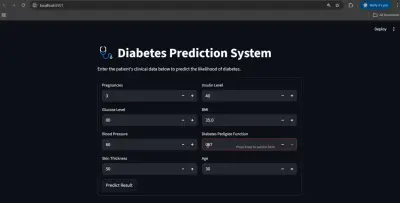 تطبيق للتنبؤ بمرض السكري