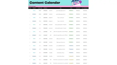 content calendar for gym