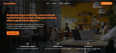 Landing Page احترافية لـ CreatiVibe
