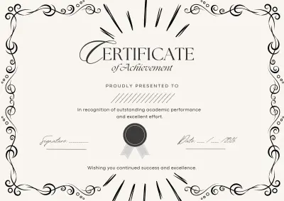 Personalized Certificate Design for Students