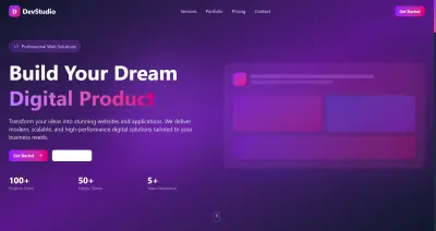تصميم وتطوير Landing Page احترافية لشركة تقنية