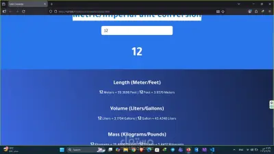 Metric/Imperial Unit Converter