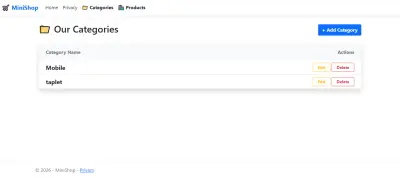 برمجة وتطوير نظام إدارة منتجات (متجر إلكتروني مصغر) بـ ASP.NET Core