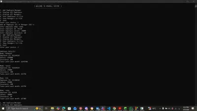 برنامج إدارة شؤون الموظفين والرواتب بلغة ++C (تطبيق مفاهيم الـ OOP)
