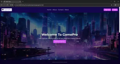 تطوير منصة"Gamesphere" الشاملة للألعاب باستخدام React و Bootstrap