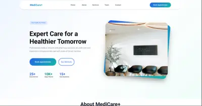 Media Care+ Clinic Landing Page
