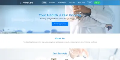 hospital management website