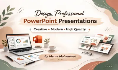 تصميم عرض تقديمي PowerPoint احترافي يعكس أفكارك بدقة