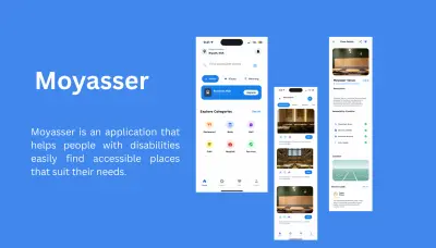 تصميم واجهات تطبيق "مُيَسِّر" للعثور على أماكن مناسبة لذوي الإعاقة (UI/UX Design)