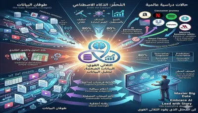 الثلاثي القوي: كيف يعيد الذكاء الاصطناعي والبيانات الضخمة تشكيل مستقبل تحليل البيانات (عرض تقديمي استراتيجي The Power Trio)