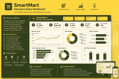 لوحة تحليلات مبيعات SmartMart | تصور البيانات وذكاء الأعمال بـ Power BI