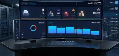 تصميم وتطوير لوحات تحكم احترافية Dashboard UI/UX وتقارير Power BI للمشاريع الطبية والإدارية