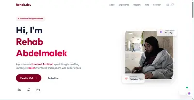 تطوير واجهات أمامية — البورتفوليو الشخصي (Rehab.dev)