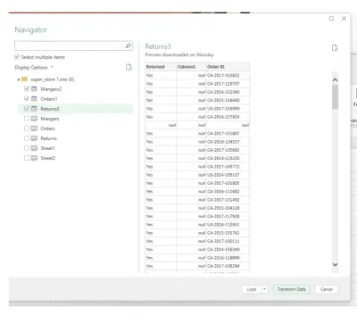 تمتة تنظيف البيانات وتحليل المبيعات باستخدام Power Query