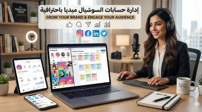 إدارة حسابات السوشيال ميديا باحتراف لزيادة التفاعل والمبيعات