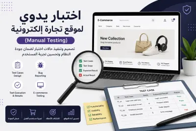 صورة العمل اختبار جودة موقع تجارة الكترونيه باستخدام الاختبار اليدوي ( Manual Testing)