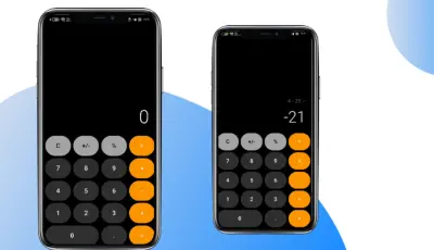 صورة العمل تطبيق آلة حاسبة احترافي بنظام iOS باستخدام Flutter