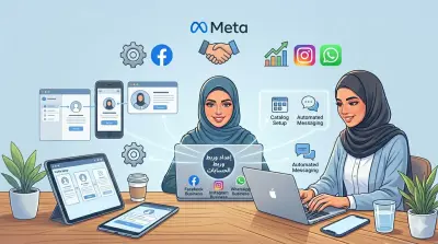 إعداد وربط حسابات فيسبوك وإنستجرام وواتساب بزنس لمشروعك