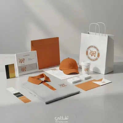 لوجو سوبرماركت احترافي مطبّق على موكاب واقعية بجودة عالية